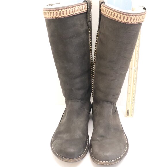 UGG USA Size 7 Women's Black Knee-High Boots Furr Lined Warm S/N 5139 - Picture 8 of 8